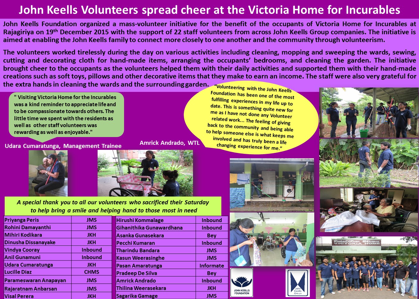 volunteers spread