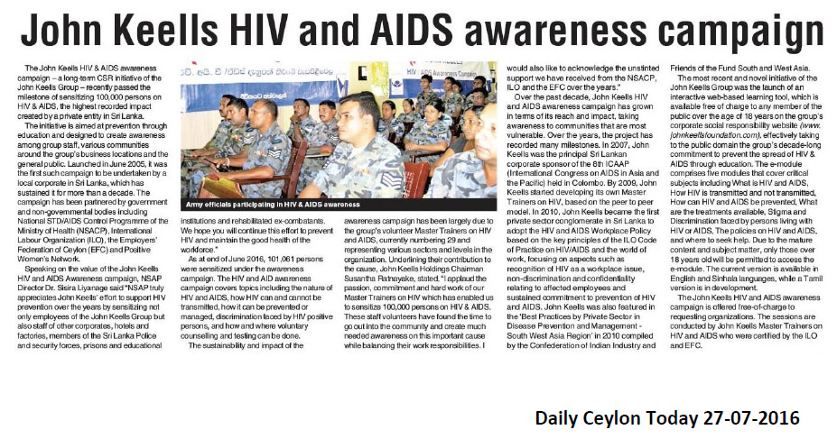 Daily Celon Today 27.07.2016- HIV
